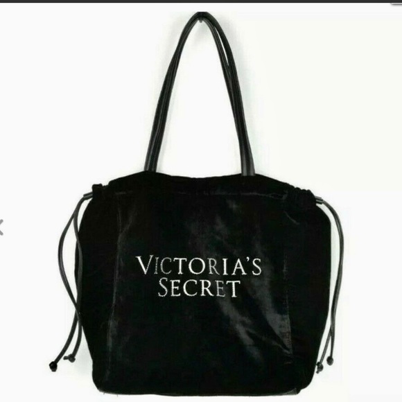 Victoria’s Secret Velvet Rhinestone Drawstring Bag - Picture 4 of 4